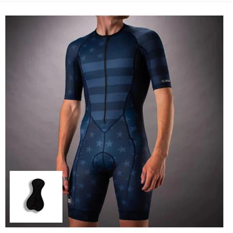 Triathlon Trisuit - American Flag - Land of the Free. Home of the Brave. Engineered for the Bold.